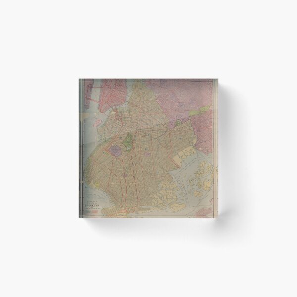 Item preview, Vintage Map of Brooklyn NY (1911) designed and sold by BravuraMedia.