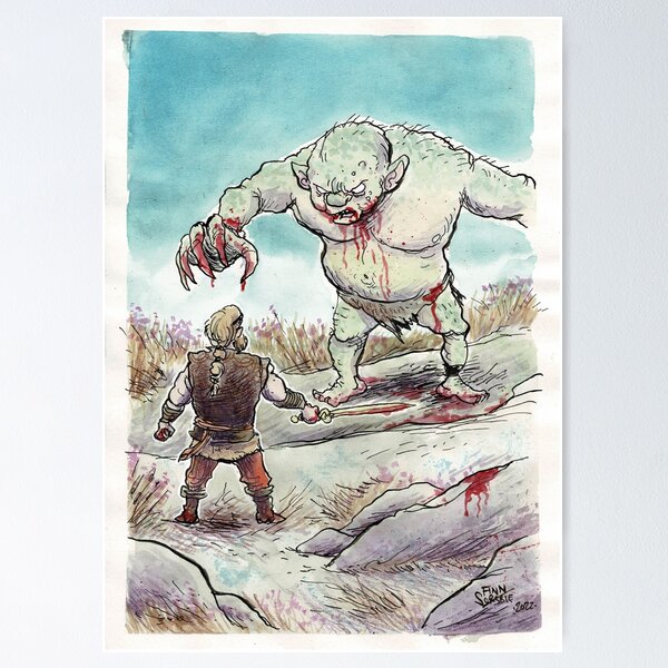 Item preview, Beowulf and Grendel designed and sold by finnsorsbie.