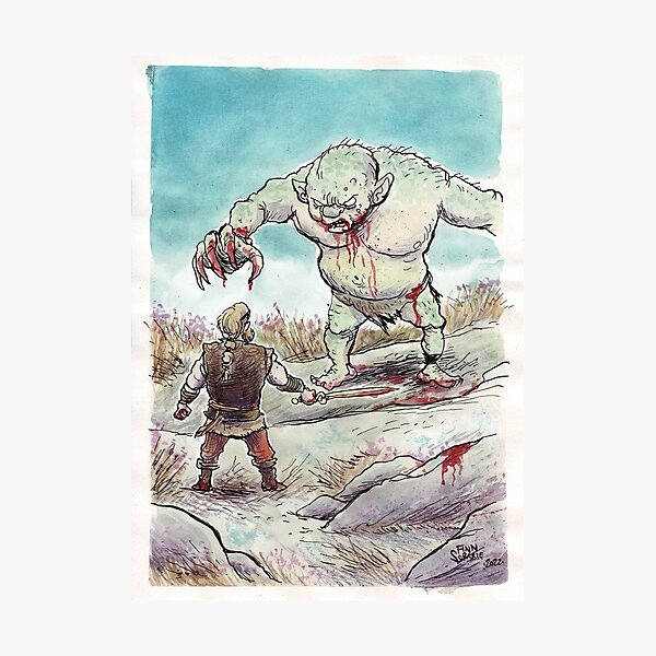 Item preview, Beowulf and Grendel designed and sold by finnsorsbie.