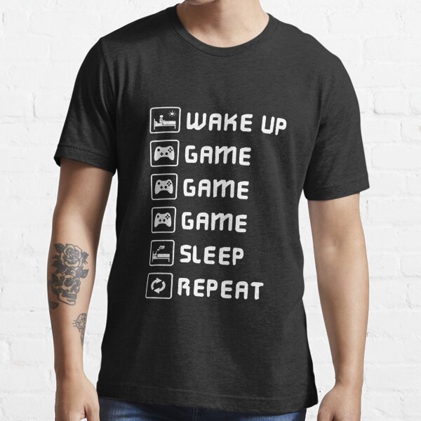 Eat Sleep League T Shirts  Funny Gaming LOL Apple  Shirts