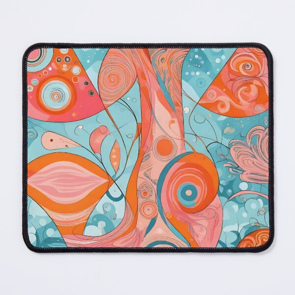 Item preview, Abstract Aqua Orange Swirls designed and sold by ShePrompts.