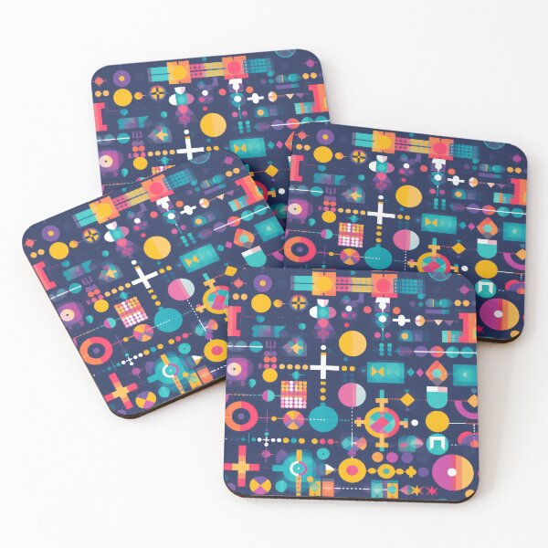Item preview, Crosses, Squares, Triangles And Circles Multicoloured Pattern designed and sold by NeavesPhoto.