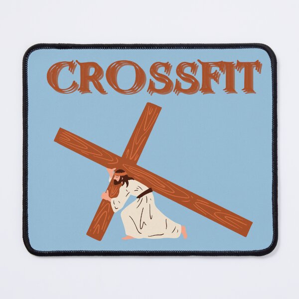 Item preview, funny crossfit design - jesus with a cross designed and sold by Alyn8.