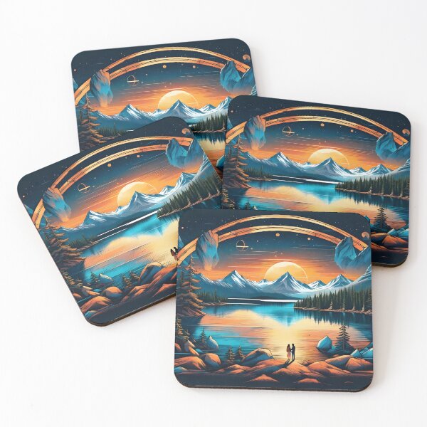 Item preview, Stunning Mountain Lake Panorama designed and sold by ShePrompts.