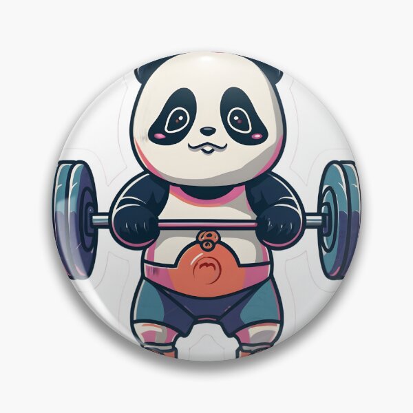 Item preview, GymHugger Panda: Sweat, Lift, Repeat! || PandaGains: Shredding with Furry Determination ||  designed and sold by GENZ-CREATIVES.