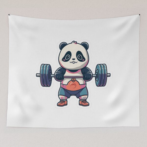 Item preview, GymHugger Panda: Sweat, Lift, Repeat! || PandaGains: Shredding with Furry Determination ||  designed and sold by GENZ-CREATIVES.