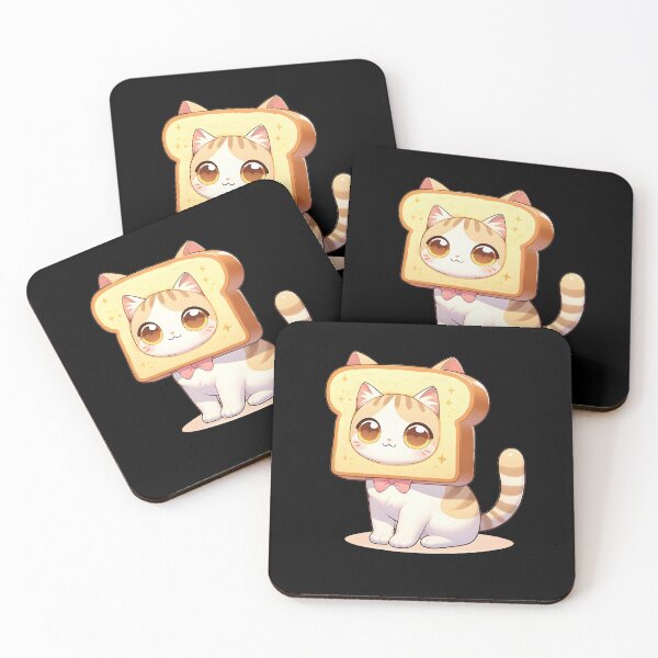 Item preview, Cat with Toast hat designed and sold by YokujinDesign.
