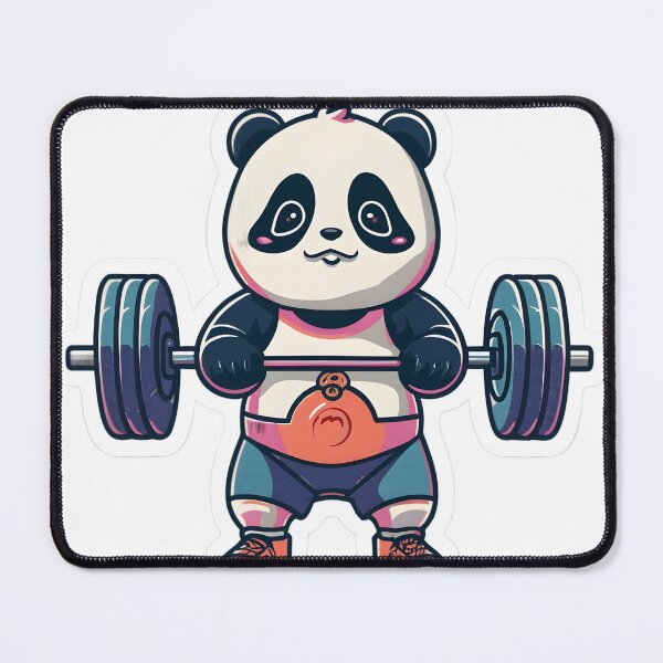 Item preview, GymHugger Panda: Sweat, Lift, Repeat! || PandaGains: Shredding with Furry Determination || designed and sold by GENZ-CREATIVES.
