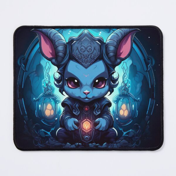 Item preview, cartoon baby Baphomet hovering above a pentagram designed and sold by artumbre.