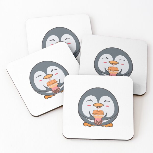 Item preview, Adorable Penguin Drinking Boba Bubble Tea, Funny Cartoon Animal designed and sold by RayanPod.