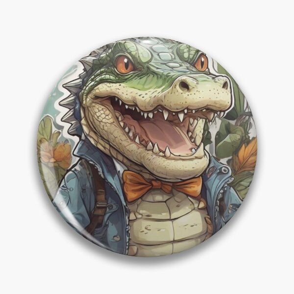 Item preview, Elegant cute crocodile surrounded by flowers designed and sold by abdelaziz0.