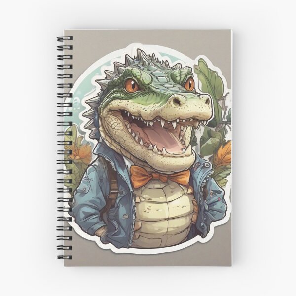 Item preview, Elegant cute crocodile surrounded by flowers designed and sold by abdelaziz0.