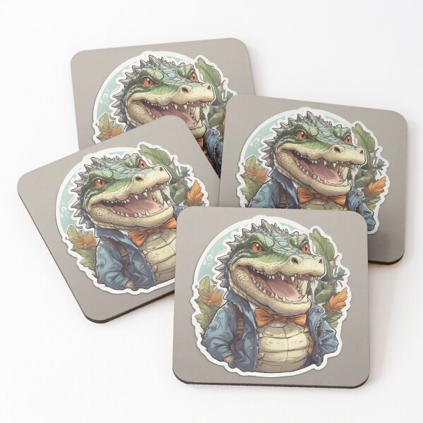 Item preview, Elegant cute crocodile surrounded by flowers designed and sold by abdelaziz0.