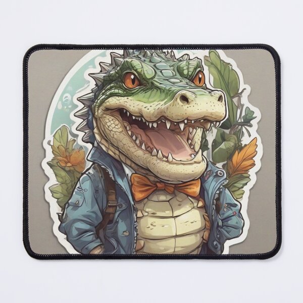 Item preview, Elegant cute crocodile surrounded by flowers designed and sold by abdelaziz0.