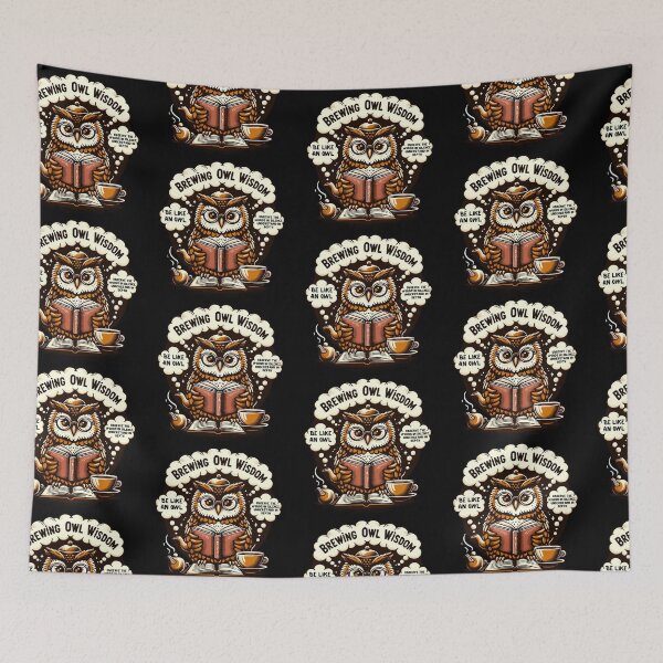 Item preview, Brewing Owl Wisdom Tea Lovers Dream Design designed and sold by ElLocoMus.