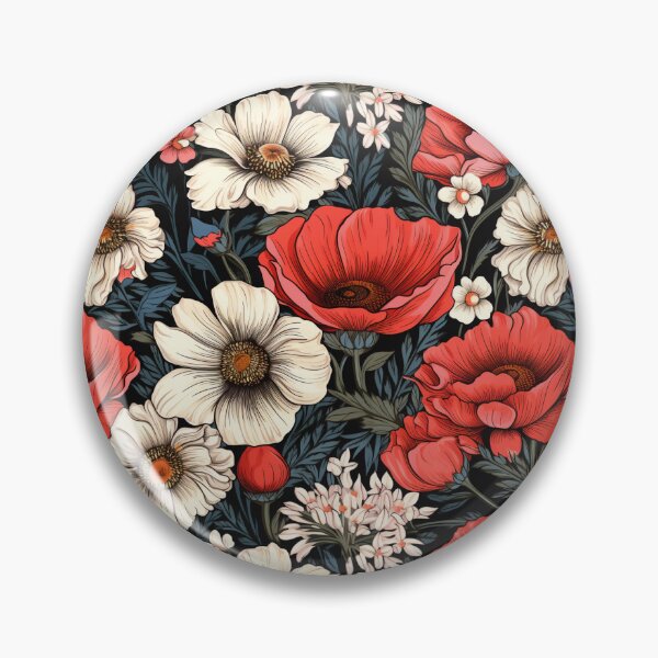 Item preview, Crimson and Cream Botanicals designed and sold by PatentedPrints.