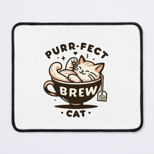 Item preview, Purrfect Brew Cat Tea Lovers Dream Design designed and sold by ElLocoMus.