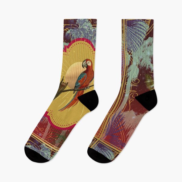 Item preview, Copy of Parrot and palms at evening, sky fall of stars, exotic vibes designed and sold by Sugar Wisdom .