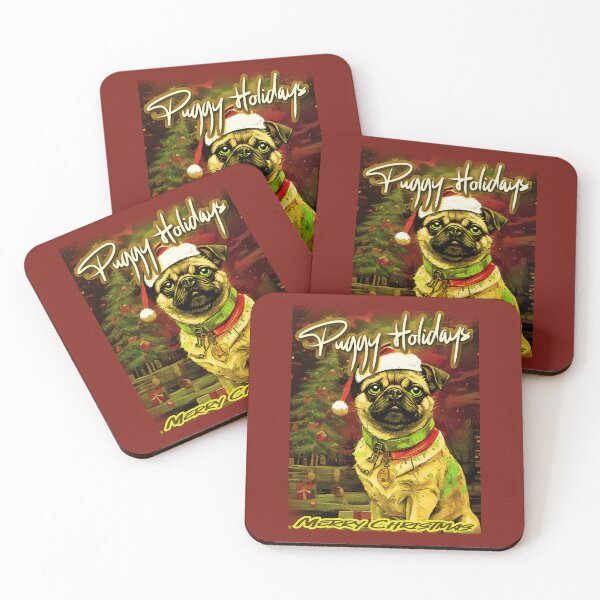 Item preview, Pug HAPPY HOLIDAYS 96 MERRY CHRISTMAS PUGGY HOLIDAYS   designed and sold by RedBluffTraders.