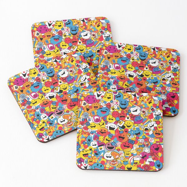 Item preview, Joyful Mosaic Parade: Cartoon Bliss and Smiley Delight designed and sold by NeavesPhoto.