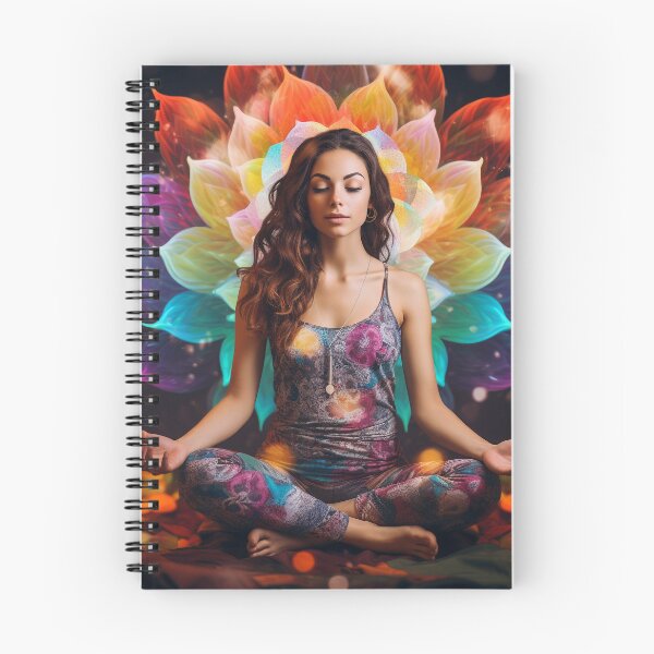 Artikelvorschau, Frauenmeditation mit Lotus-glühendem Hintergrund entworfen und verkauft von FireFXStudio.
