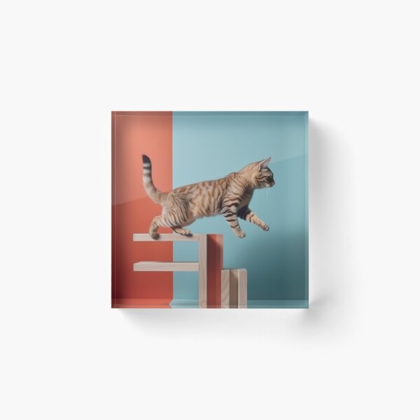 Item preview, Cat Jumping On Wood designed and sold by FireFXStudio.