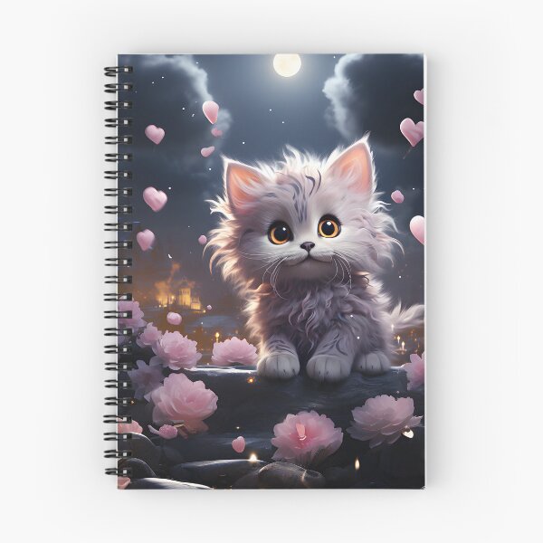 Item preview, Cute Cat Moon Heart Flower designed and sold by PINKSOUL1977.
