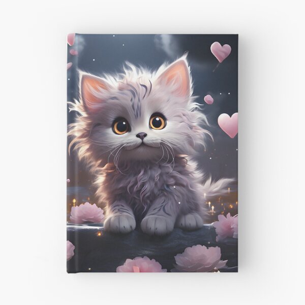 Item preview, Cute Cat Moon Heart Flower designed and sold by PINKSOUL1977.