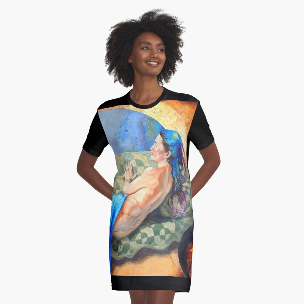 Item preview, Graphic T-Shirt Dress designed and sold by BlueStarseed.