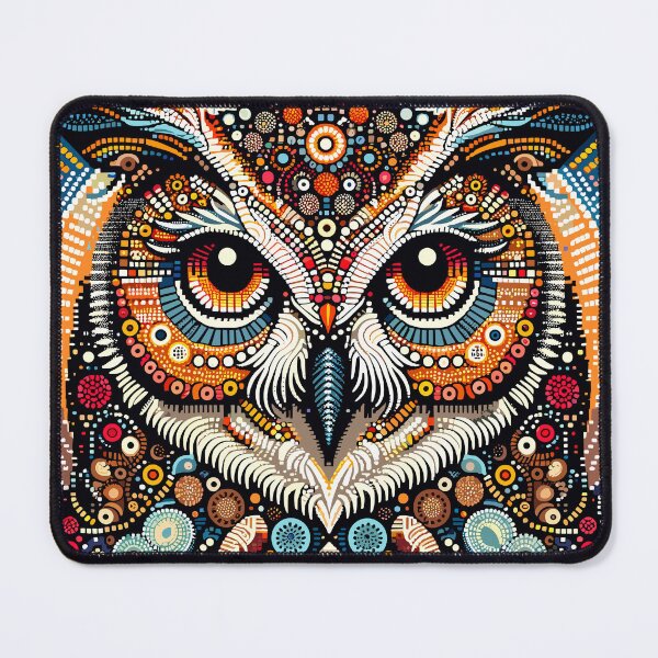 Item preview, Mosaic Wisdom - ASCII Art Owl designed and sold by midmonty.