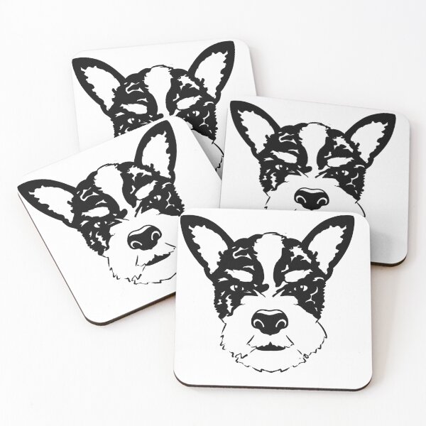 Item preview, dog head black and whte designed and sold by Monniebiloney.