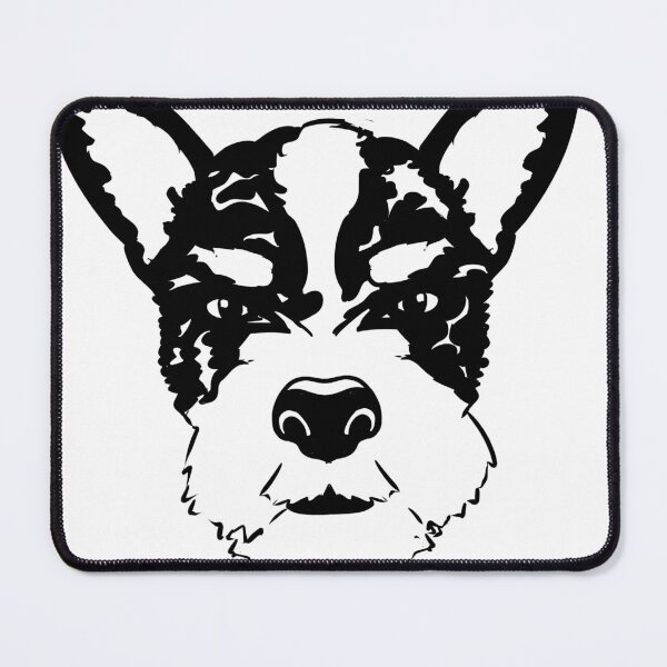Item preview, dog head black and whte designed and sold by Monniebiloney.