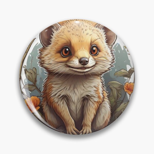 Item preview, Cute ferret surrounded by flowers designed and sold by abdelaziz0.