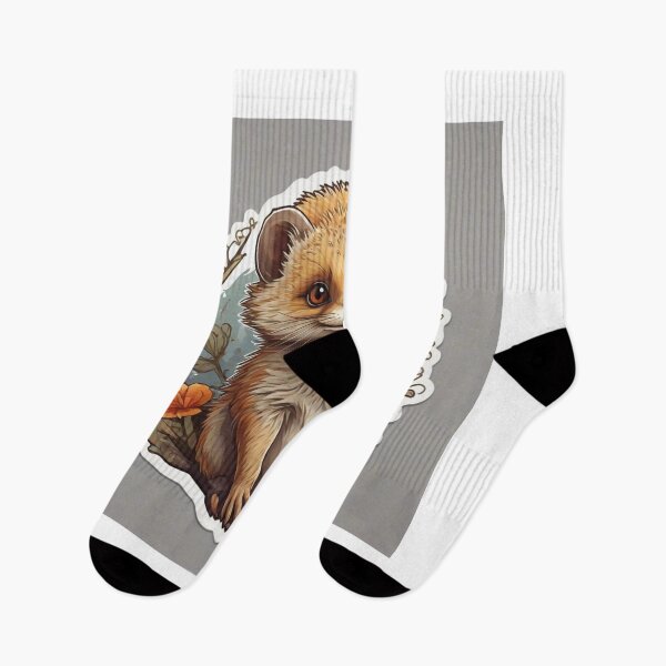Item preview, Cute ferret surrounded by flowers designed and sold by abdelaziz0.