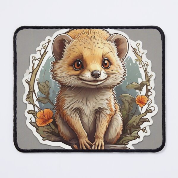 Item preview, Cute ferret surrounded by flowers designed and sold by abdelaziz0.
