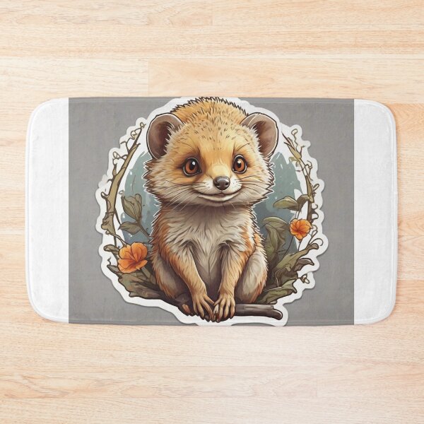 Item preview, Cute ferret surrounded by flowers designed and sold by abdelaziz0.