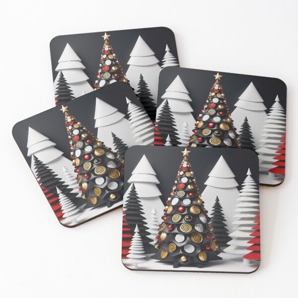 Item preview, Stylized ornamental decorative fantasy artistic Christmas tree illustration designed and sold by 4Seasons.