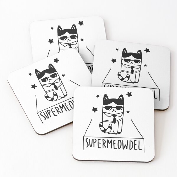 Item preview, Supermeowdel - Doodle Cat as a Model - Black Outline designed and sold by ProverbialCat.
