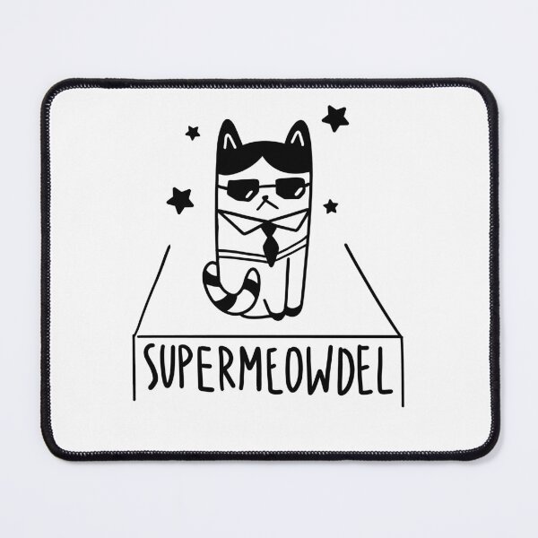 Item preview, Supermeowdel - Doodle Cat as a Model - Black Outline designed and sold by ProverbialCat.