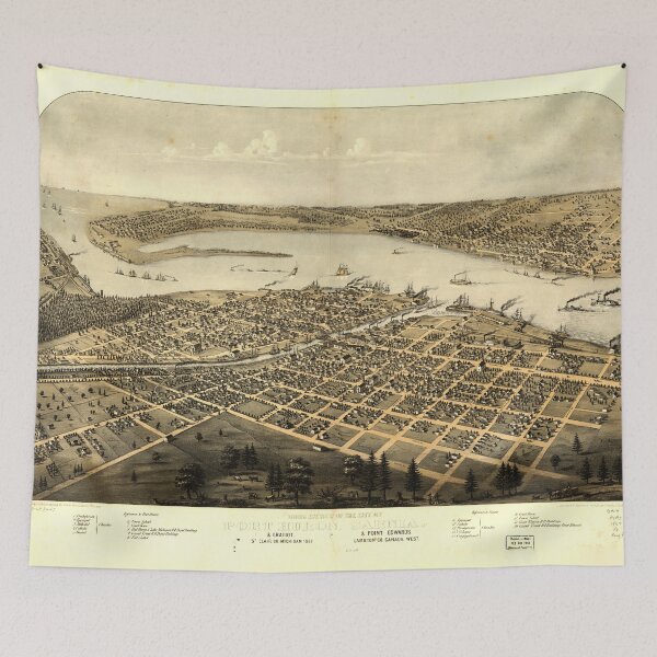 Item preview, Port Huron, Sarnia, Gratiot & Point Edwards, Michigan (1867) designed and sold by allhistory.