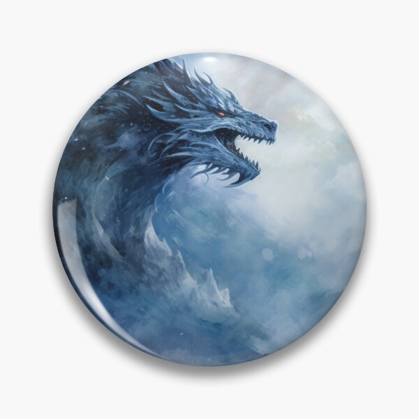 Artikelvorschau, Dunkles Fantasy-Aquarell - Winterdrache entworfen und verkauft von Fantasy Masterpiece.