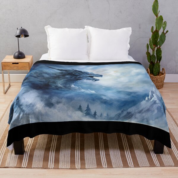 Item preview, Dark Fantasy Watercolor - Winter Dragon designed and sold by Fantasy Masterpiece.