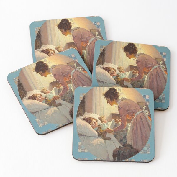 Item preview, Mother Tucking Children into Bed designed and sold by tomorrowsart.