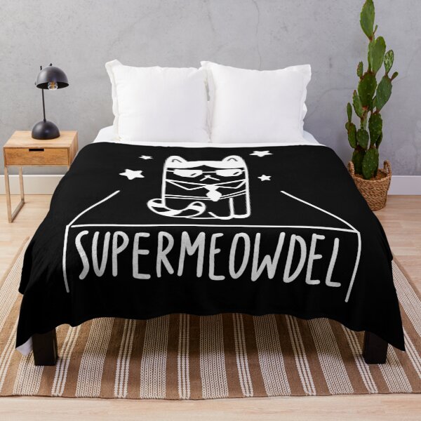 Item preview, Supermeowdel - Doodle Cat as a Model - White Outline designed and sold by ProverbialCat.