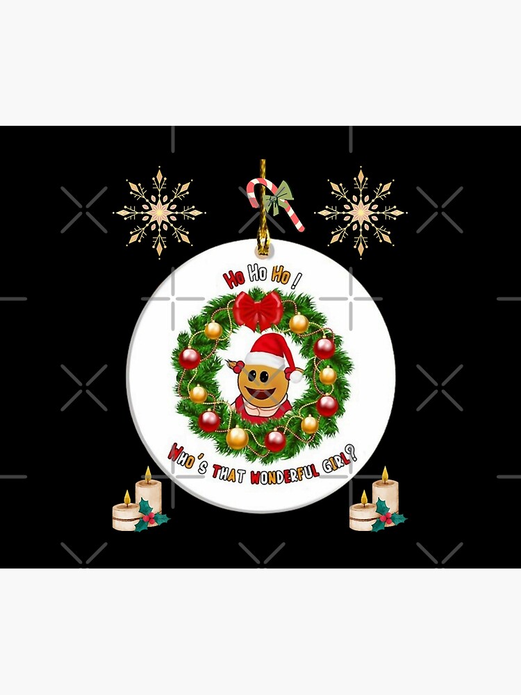 Discover Christmas  ,  Ho Ho Ho-Whos That Wonderful Girl, Cute  - Merry Christmas, Humor Throw Blanket
