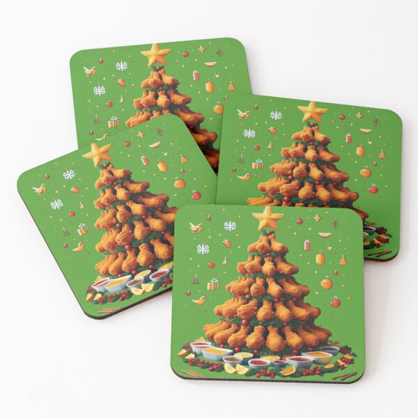 Item preview, Pixel Crispy Chicken Christmas Tree Pixel Art designed and sold by PaulBlueShop.