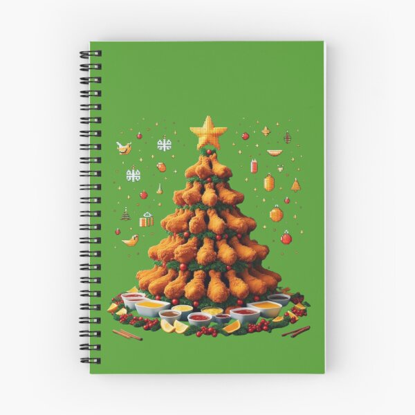 Item preview, Pixel Crispy Chicken Christmas Tree Pixel Art designed and sold by PaulBlueShop.