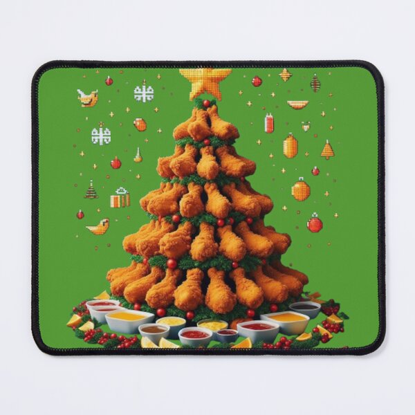 Item preview, Pixel Crispy Chicken Christmas Tree Pixel Art designed and sold by PaulBlueShop.