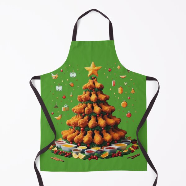 Item preview, Pixel Crispy Chicken Christmas Tree Pixel Art designed and sold by PaulBlueShop.