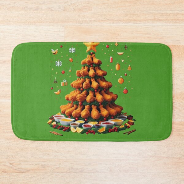 Item preview, Pixel Crispy Chicken Christmas Tree Pixel Art designed and sold by PaulBlueShop.